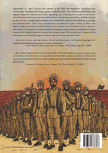 Load image into Gallery viewer, Back cover of Sikh Comics Battle of Saragarhi with sikh soldiers lining up and getting ready to take on the afghans.
